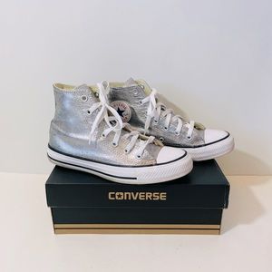 Converse Silver High-Top Sneakers